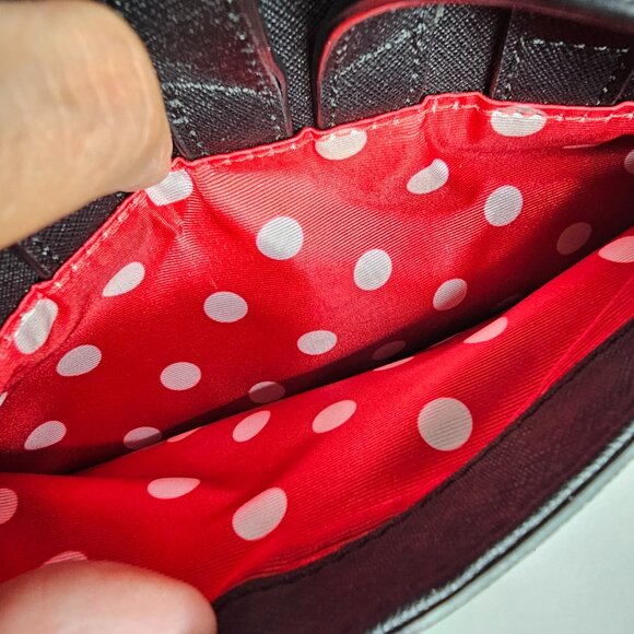 Kate Spade x Minnie Mouse Neema Backpack Black Leather Bag Red Polka Dot Bow main image 5